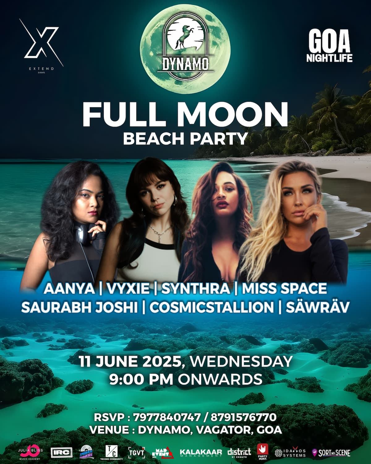 Banner for Full Moon Beach Party