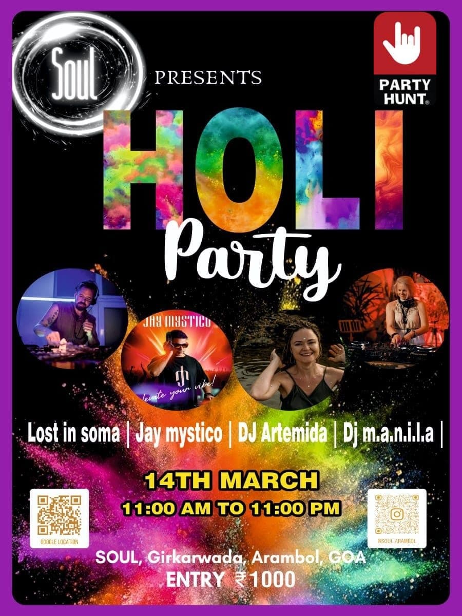 Banner for Holi Party