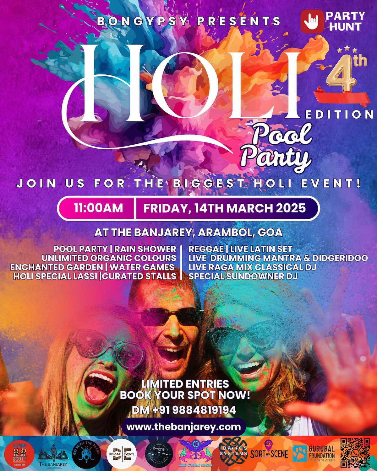 Banner for Holi Pool Party