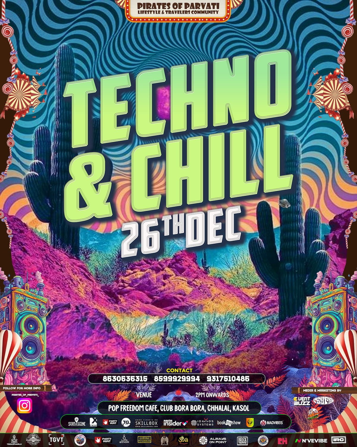 Banner for Techno & Chill  -  Cosmic Kasol 6.0